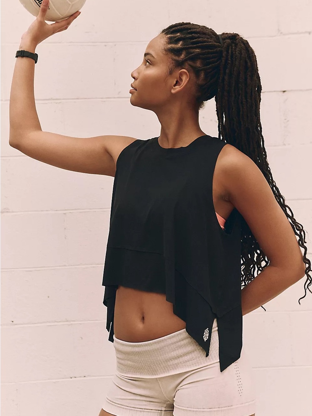 Free People Movement Tempo Tank in Black UV Protection size Large